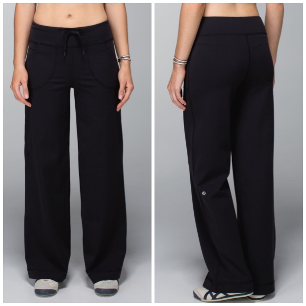 LULULEMON l Black Stripe Still Pant *Rare*